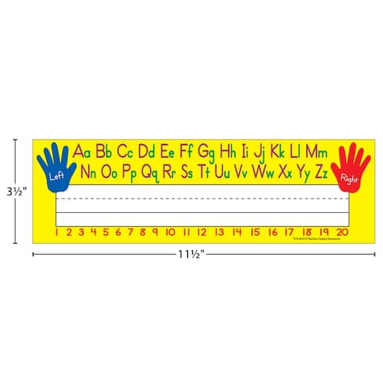 Teacher Created Resources® Left & Right Alphabet Name Plates, 6 Packs of 36